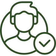 Mask group User icon with a check mark.